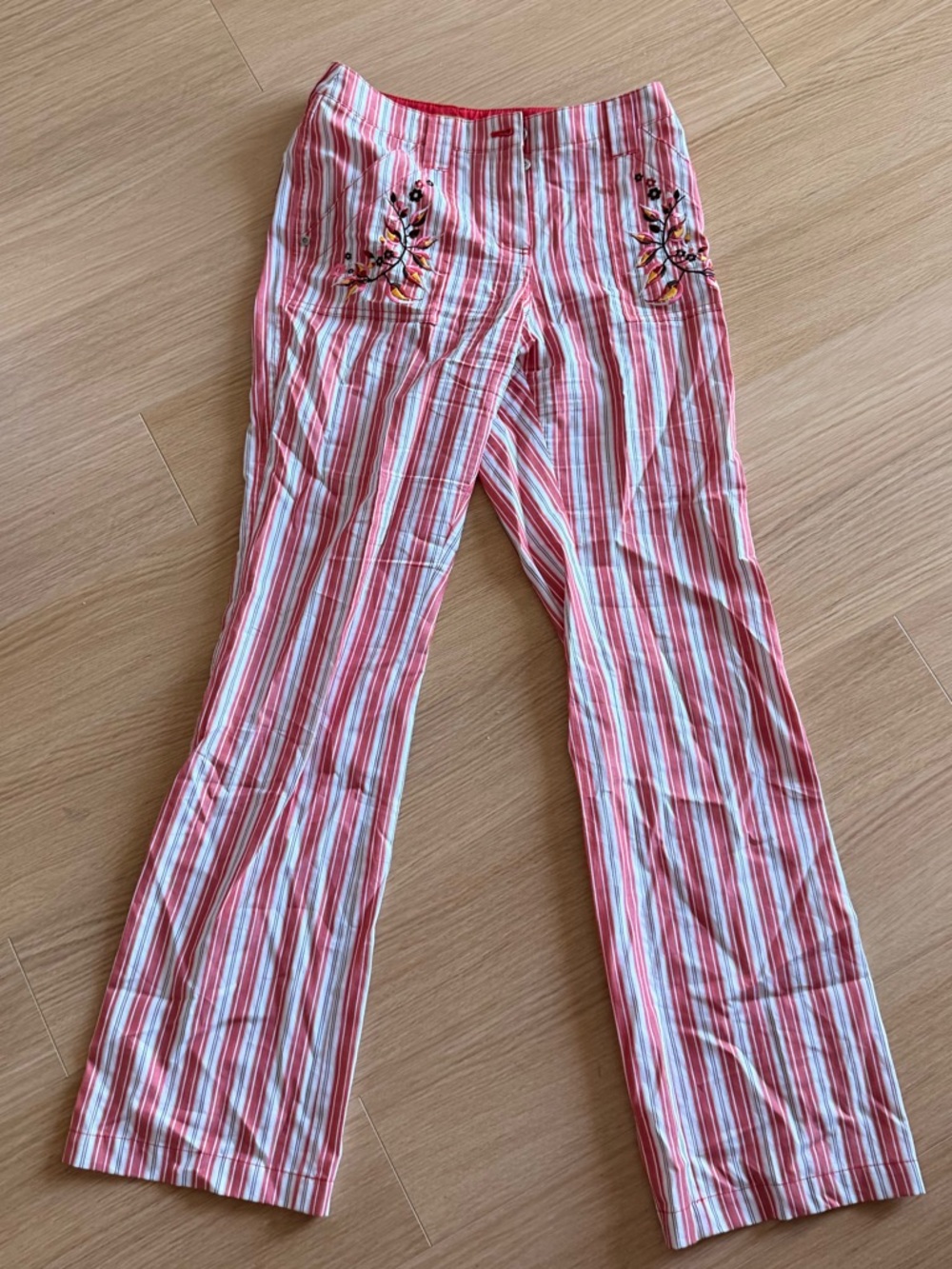 Oilily Red Striped Waistband Casual Pants